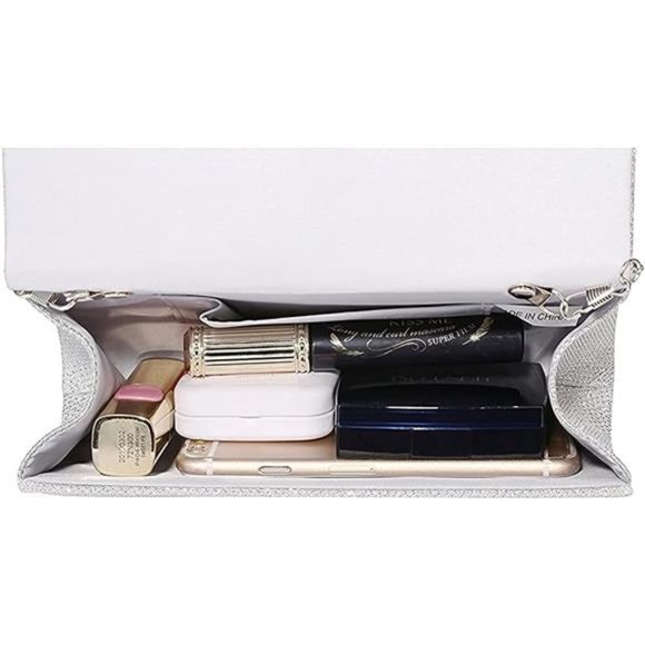 NEW With Tags Evening Bag Clutch Purses Women Ladies Sparkling Party Handbag - Picture 4 of 7